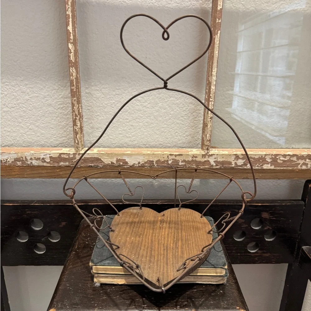 Heart-Shaped Rustic Basket Decor